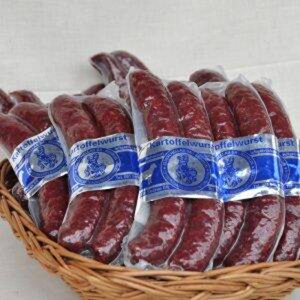 Kartoffelwurst mit Lammfleisch