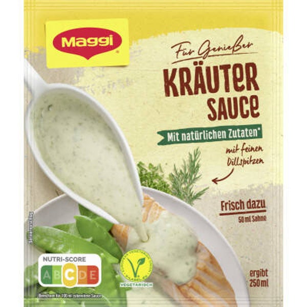 Kräuter Sauce ergibt 250ml Vegan