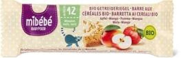 Mibebe Bio babyfood Getreiderriegel Mango+Apfel