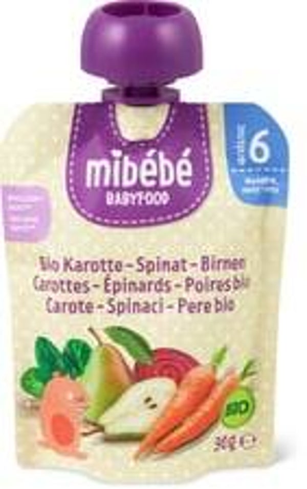 Mibebe Bio Karotte Spinat Rote Beete