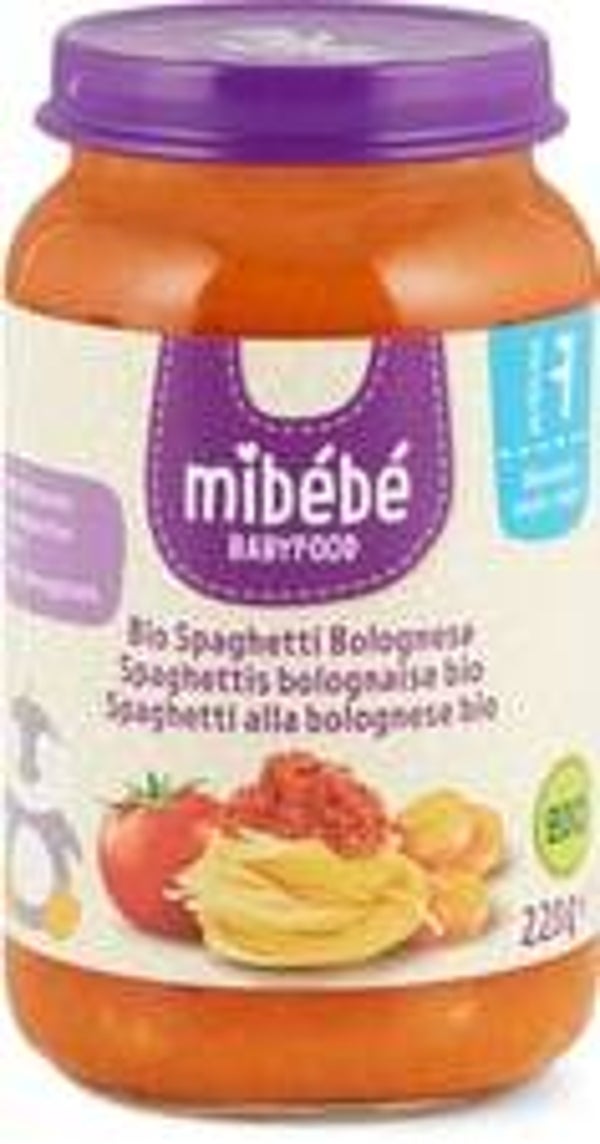 Mibebe Bio Babyfood Babygläschen Spaghetti Bolognese