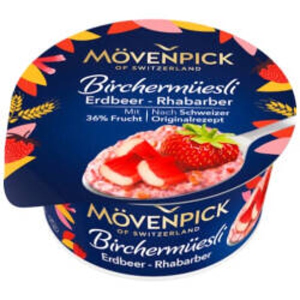 Birchermüsli Erdbeer-Rhabarbe