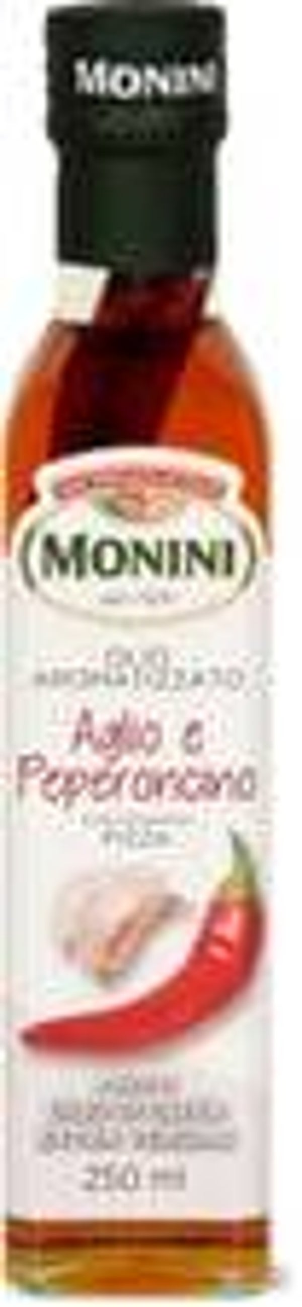 Monini Arom Native Olivenöl für Pizza Knoblauch Chilli