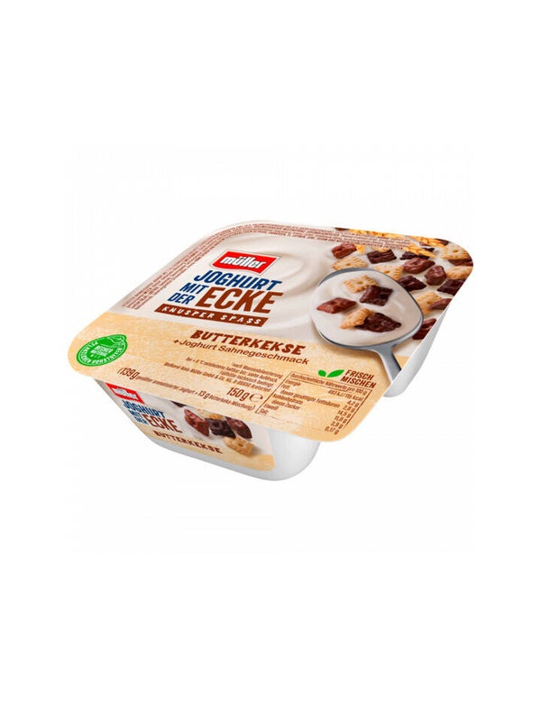 Müller Joghurt mit der Ecke Butterkeks