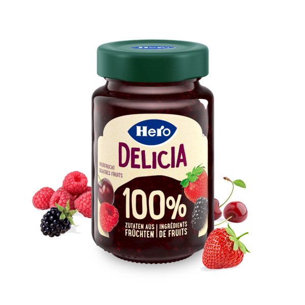 Hero Fruchtaufstrich 100& Vierfrucht 280g