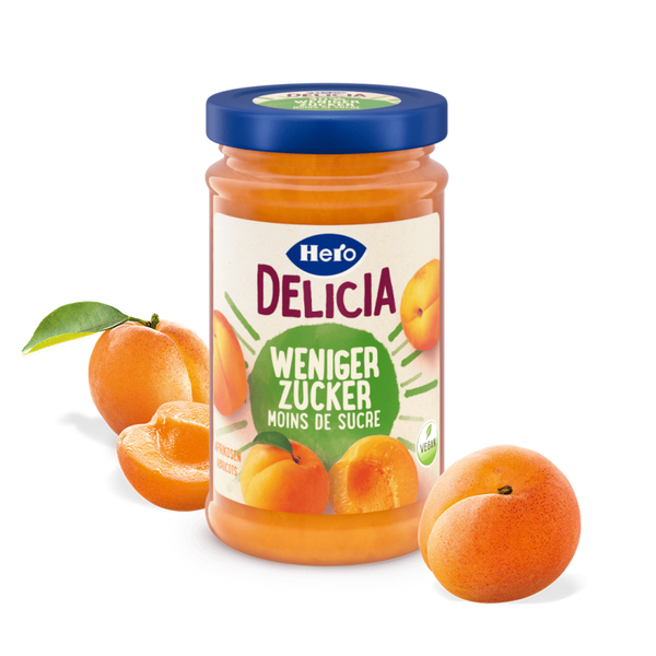 Hero Delicia Weniger Zucker Aprikose 1x220g