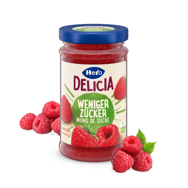 Hero Konfitüre weniger Zucker Himbeer 220g
