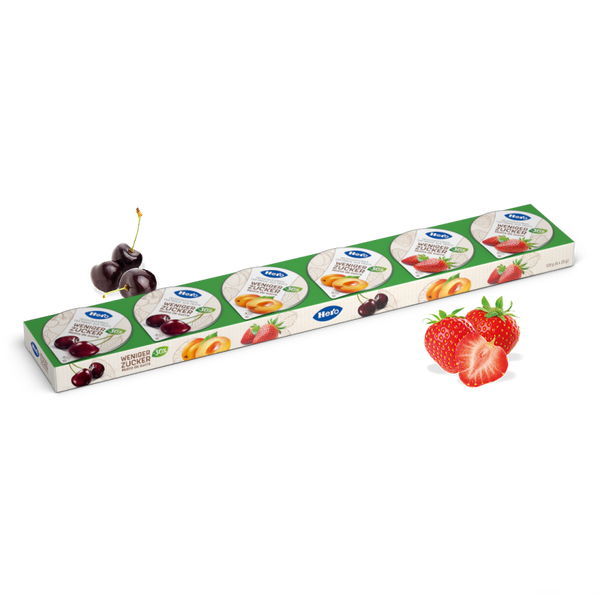 Früchtaufstrich wenig Zucker Portionen