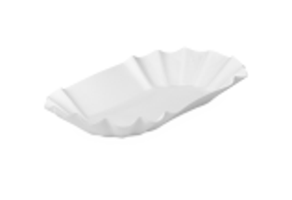 Pappschale weiss unbeschichtet
