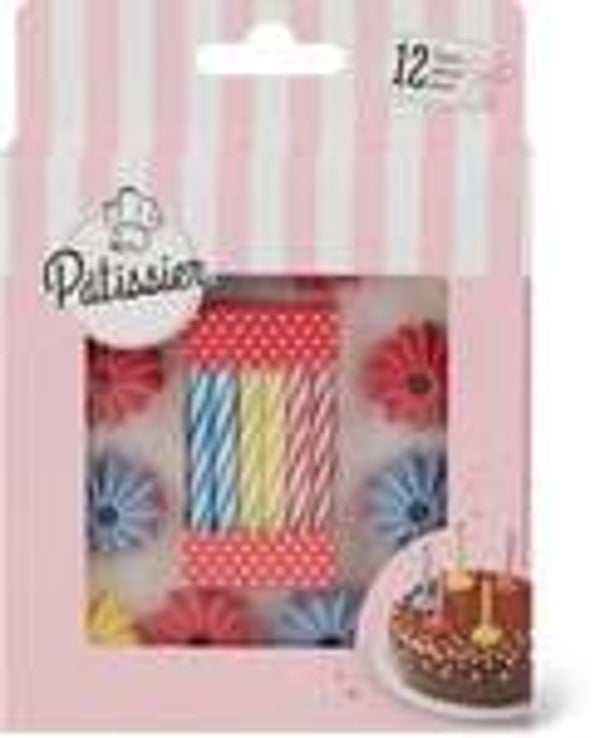 Patissier Zucker dekor mit Kerzen Bunt 25g