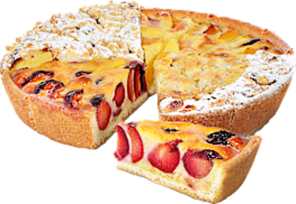 Früchtekuchen Apfel, Zwetschgen, Aprikosen