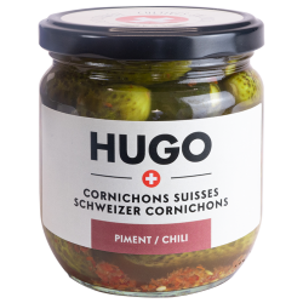 Schweizer Cornichons Chili 380g