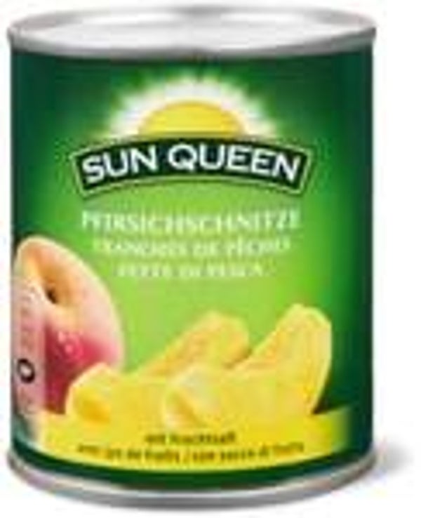 Pfirsichschnitz mit Saft