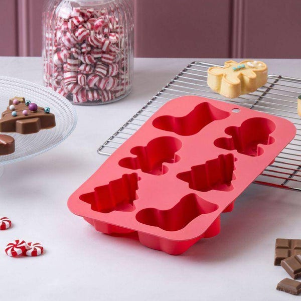 Silikon-Mini-Kuchenform Weinachten 6er