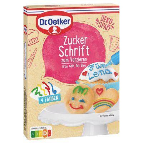 Zuckerschrift 4 Farben
