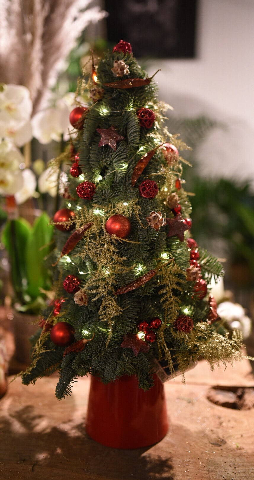 versierde kerstboom op pot - 2 maten
