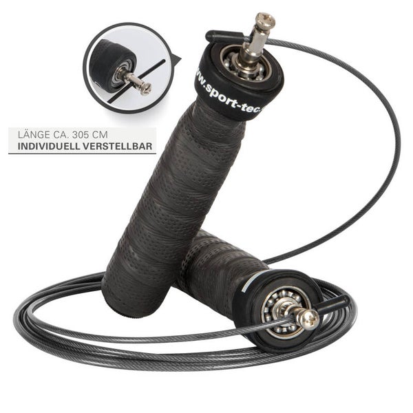 Sport-Tec Springseil mit Anti-Rutsch-Griffen inkl. 2 Gewichten