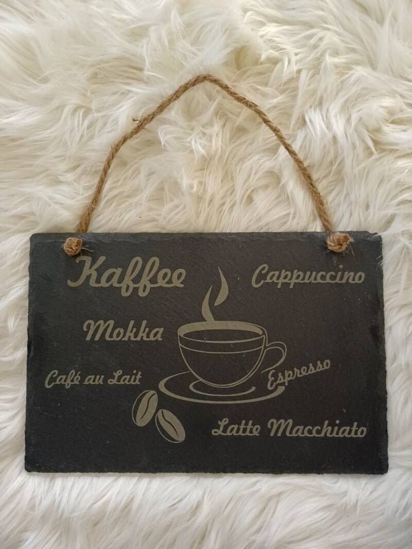 Schiefertafel "Kaffee" 20x30cm