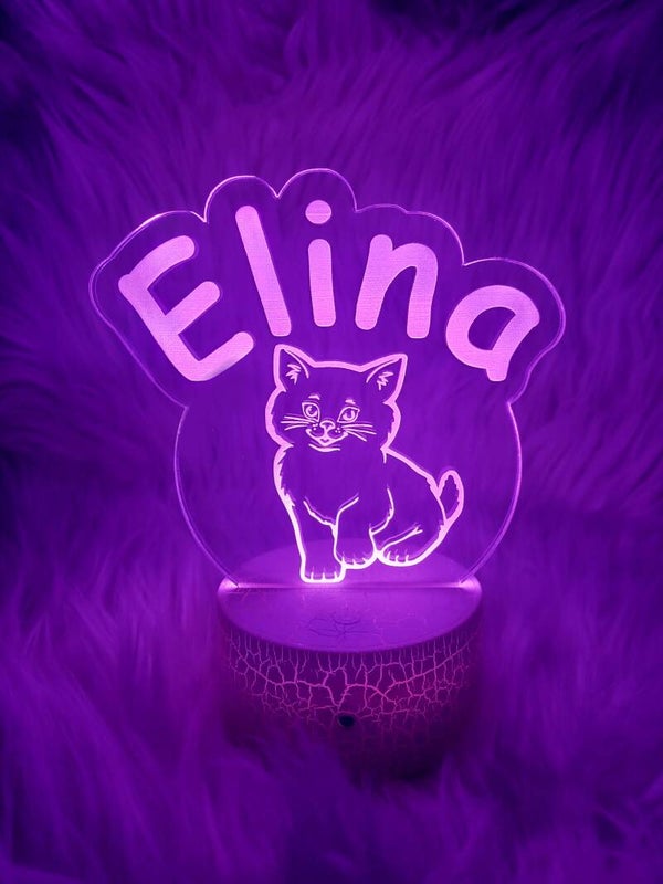 LED-Lampe Katze personalisiert