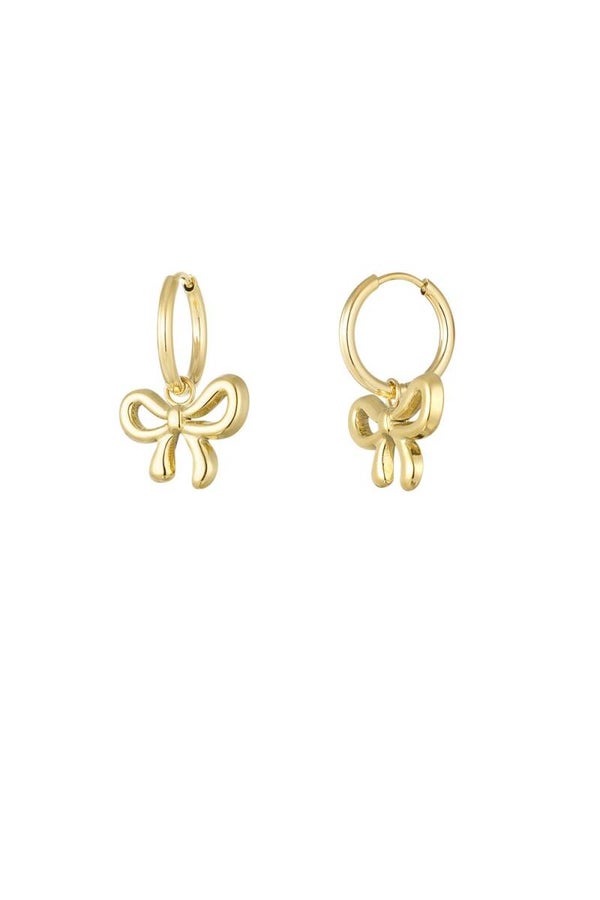 Simpele Strik Hoop Oorbellen Goud