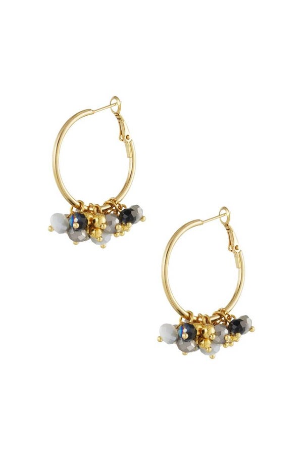 Bead it up oorbellen Grey