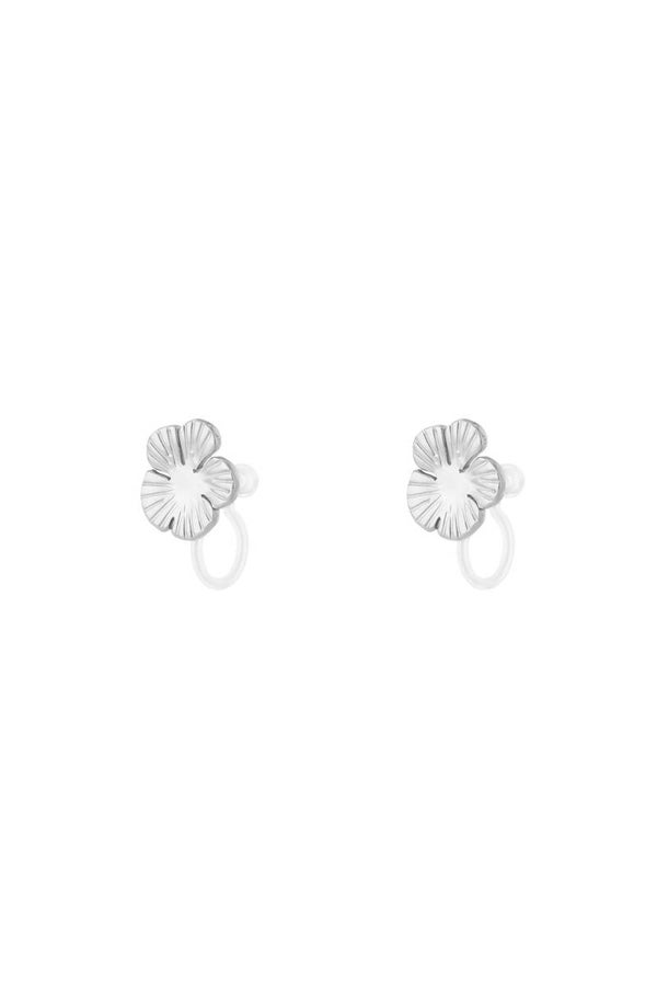 Flower Clipoorbellen Zilver