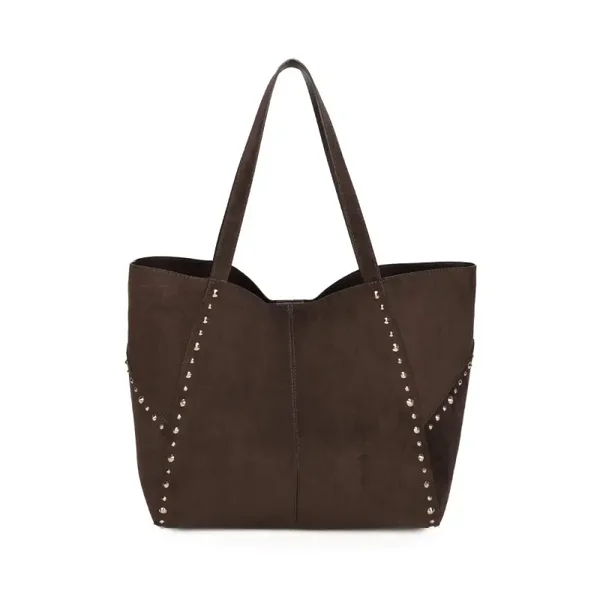Dames Tas Shopper Studs Coffee