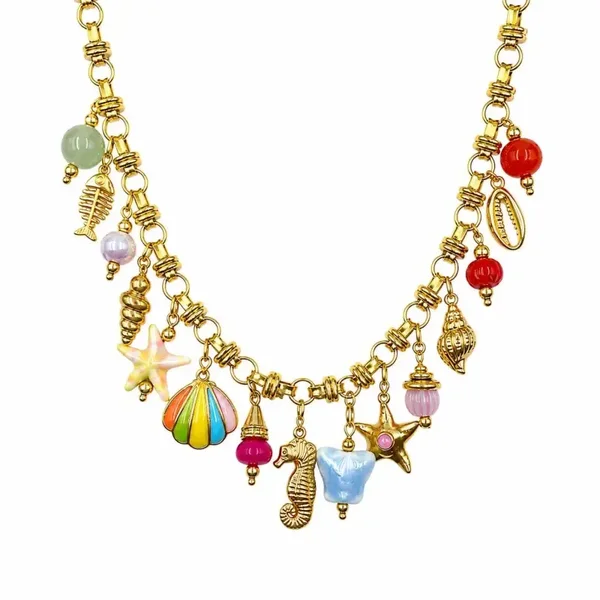 Kleurrijke shell bedelketting