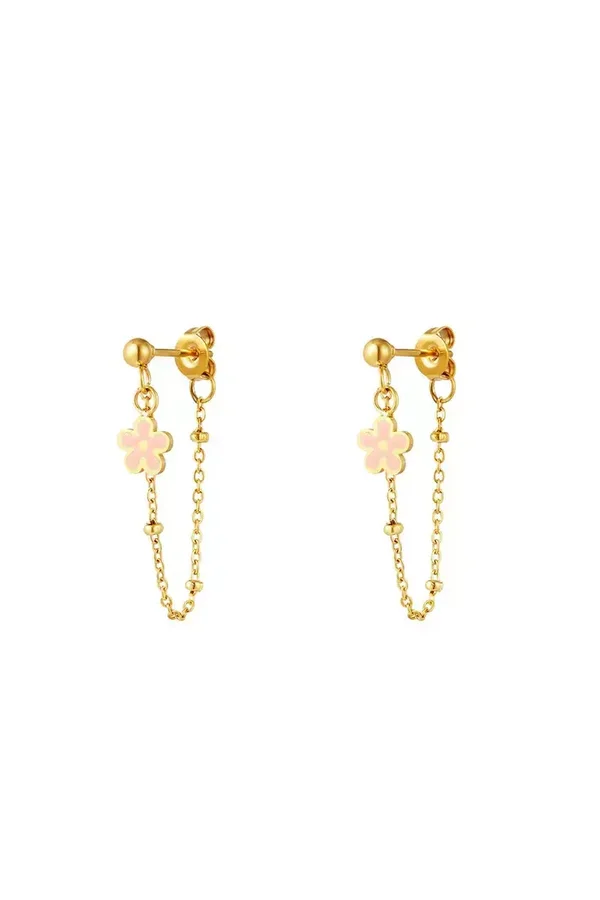 Oorbellen Bloemenketting