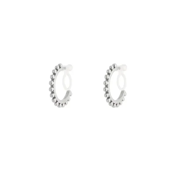 Bold Ring Clip Oorbellen Zilver