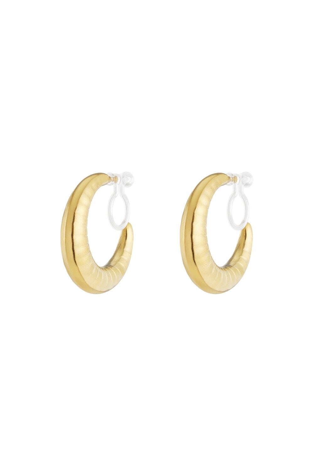 Bold Hoop Clip Oorbellen Goud