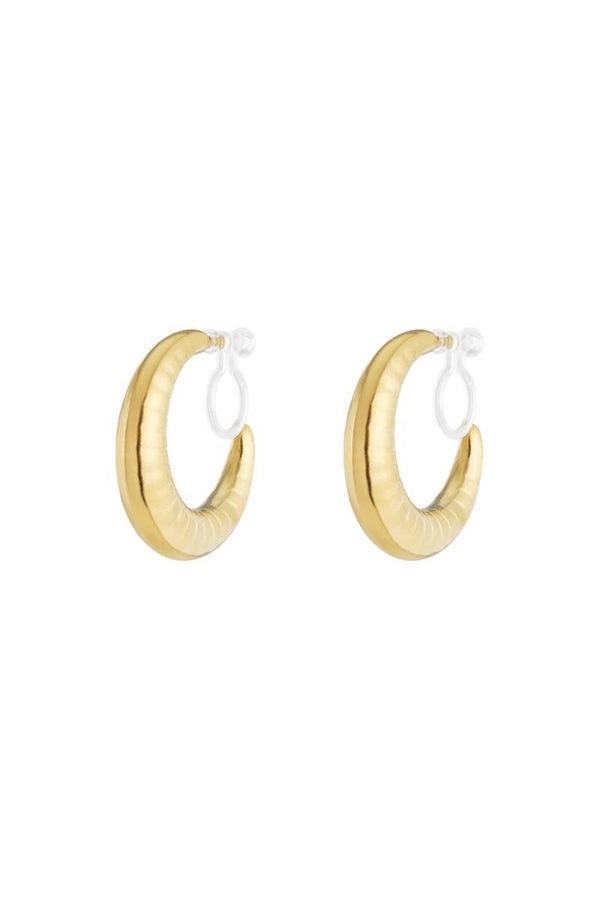 Bold Hoop Clip Oorbellen Goud