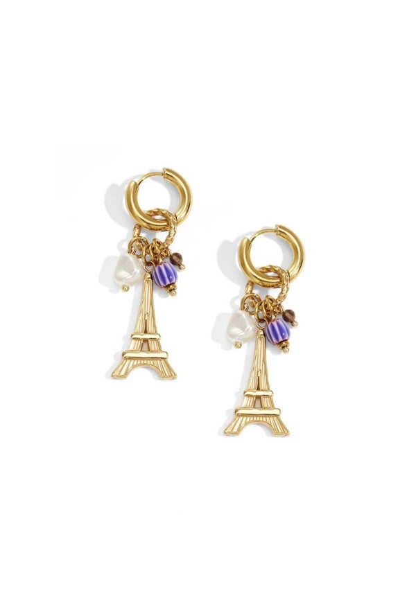 Paris happy charm oorbellen