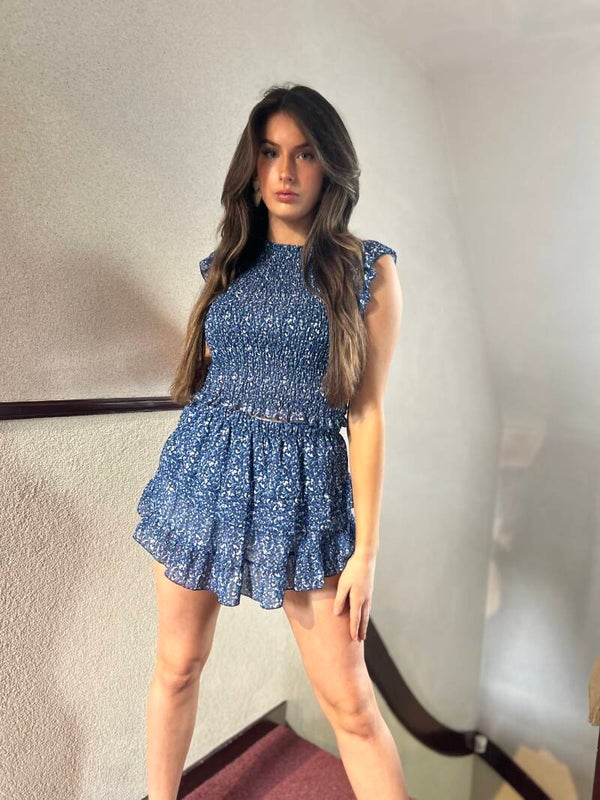 Selena top blue