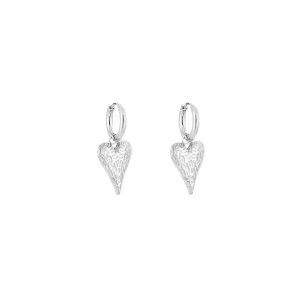 Hart patroon oorbellen