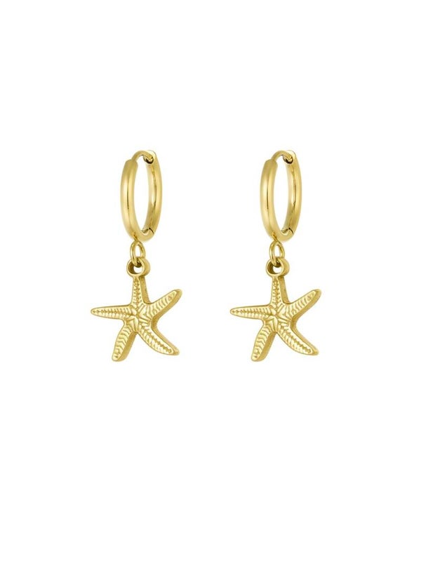 Simple starfish oorbellen