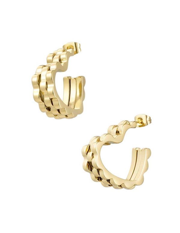 Hart schakel oorbellen