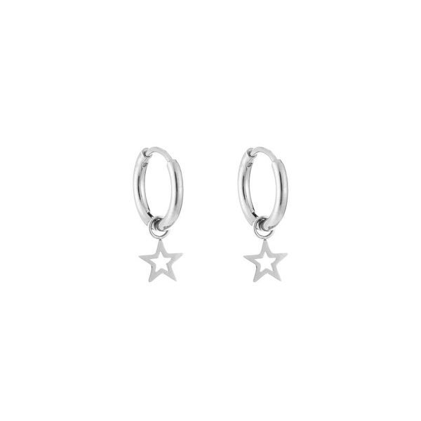 Oorbellen Star Zilver