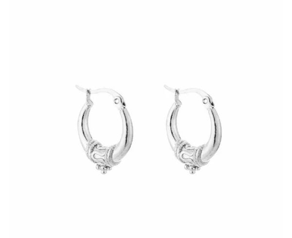 Mini bali hoops zilver