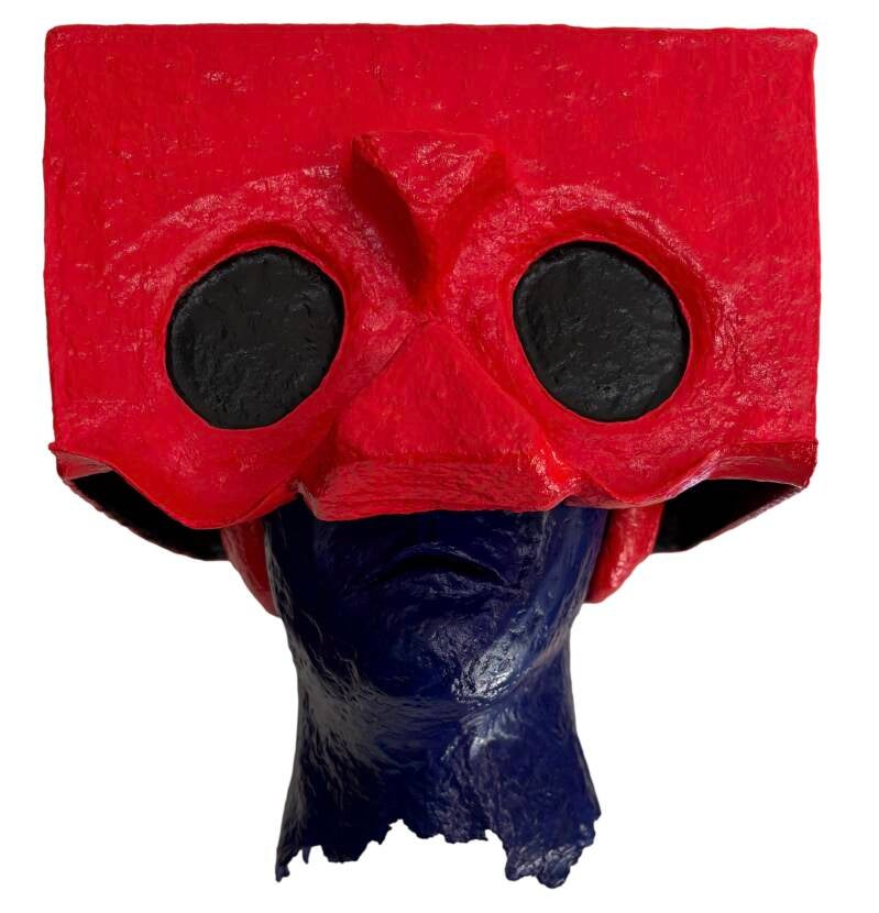 Viewmaster, 2026, karton, papier-maché, verf