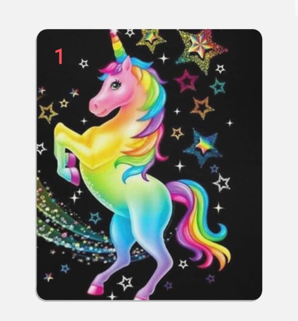 Plaid licorne 140/180 cm, cliquer pour voir les autres motifs licorne.