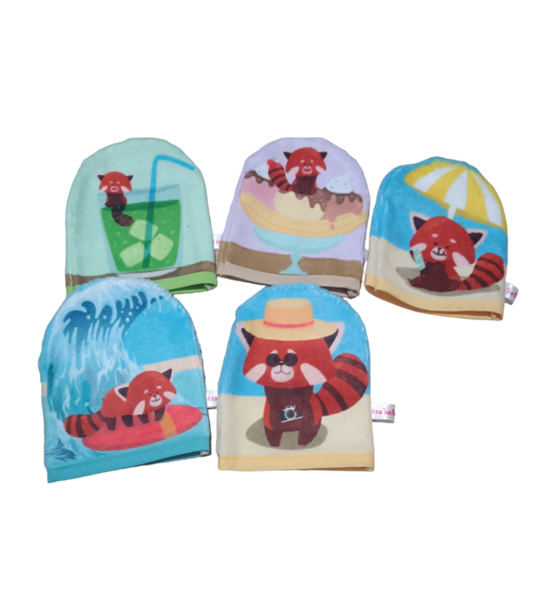 Gants enfant panda roux