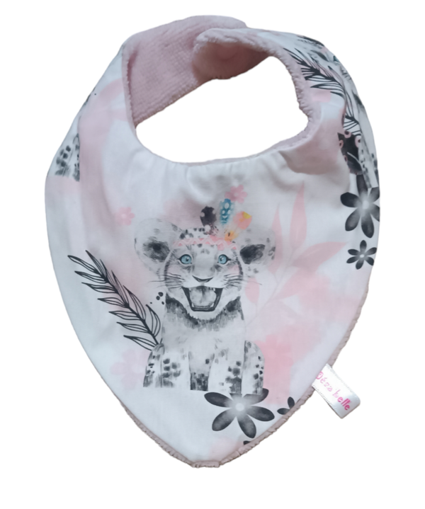 Bavoir lion fille