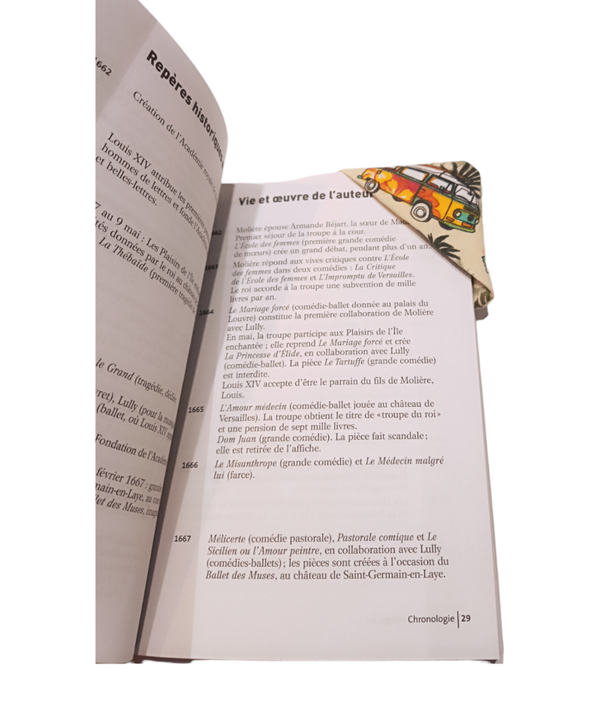 Coin marque page, cliquez pour différents modèles.