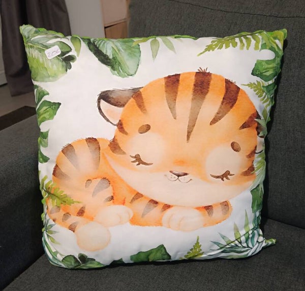 Coussin tigre vert