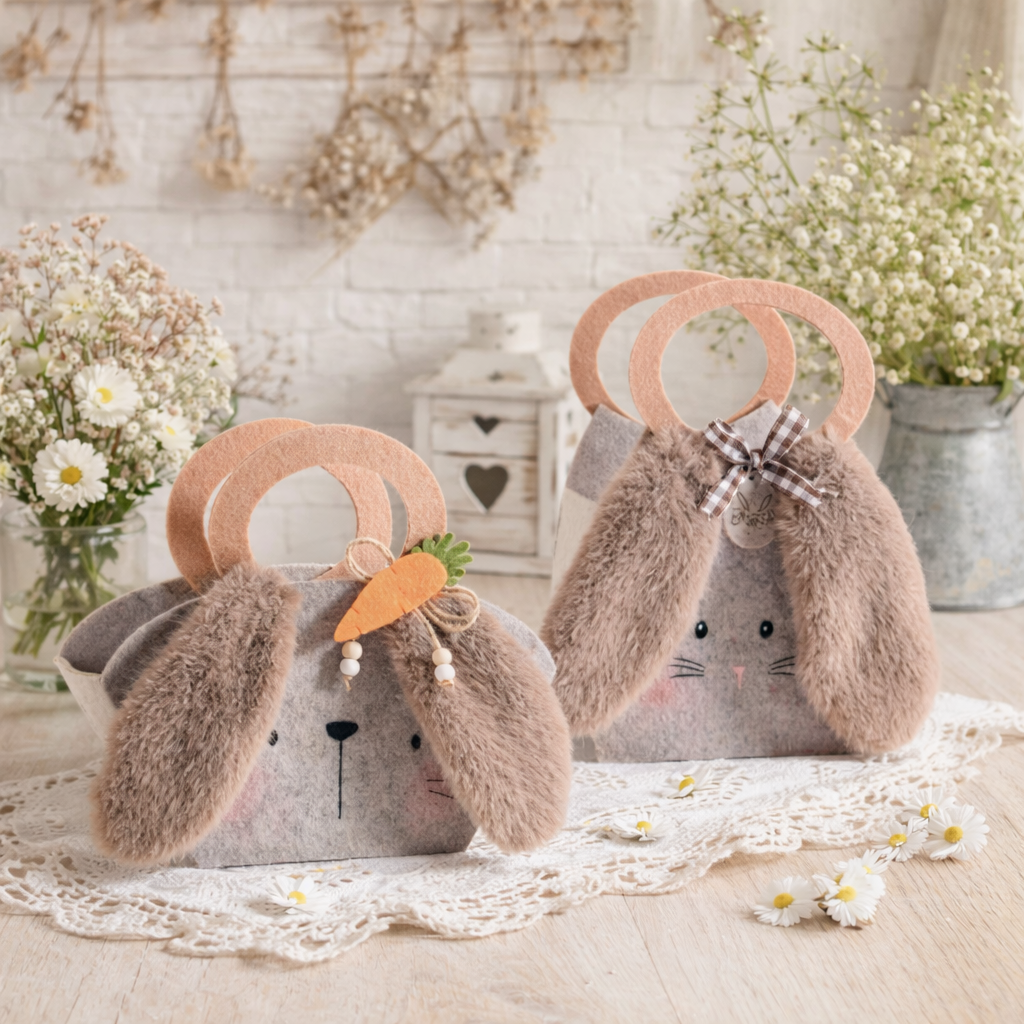 Borsetta Coniglietto Country Chic con Orecchie Morbide