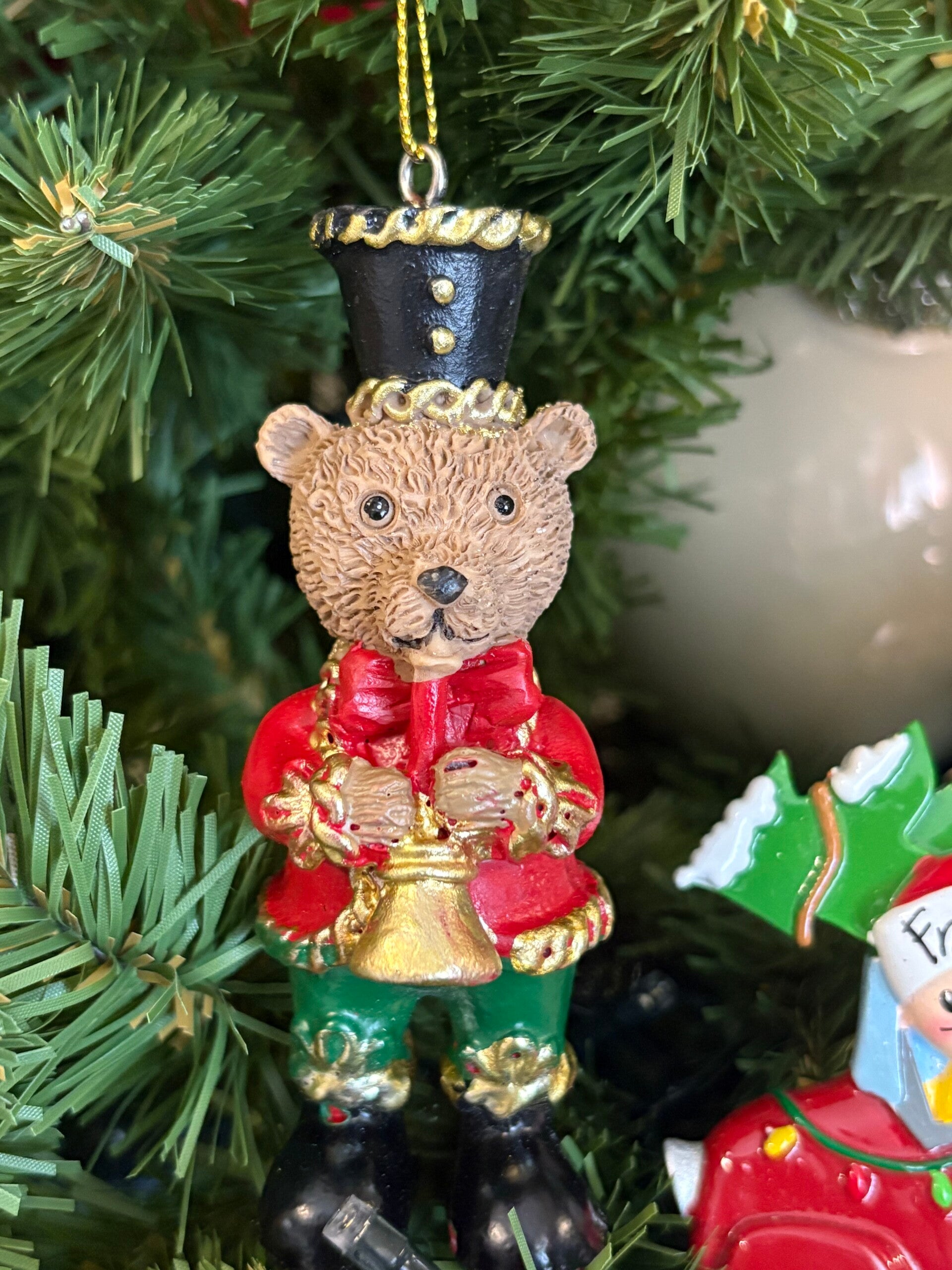 Decorazione Natalizia Orsetto Musicista con Campanella