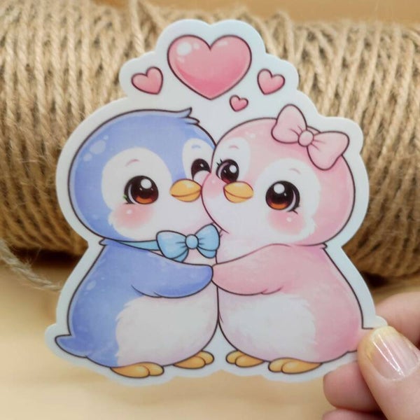 Kawaii Sticker – Valentinstag Pinguin - Paar