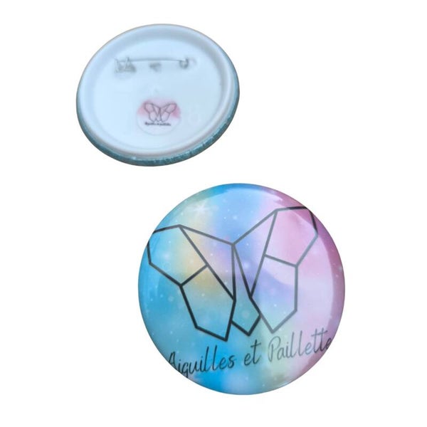 Badge plastique rond 58mm