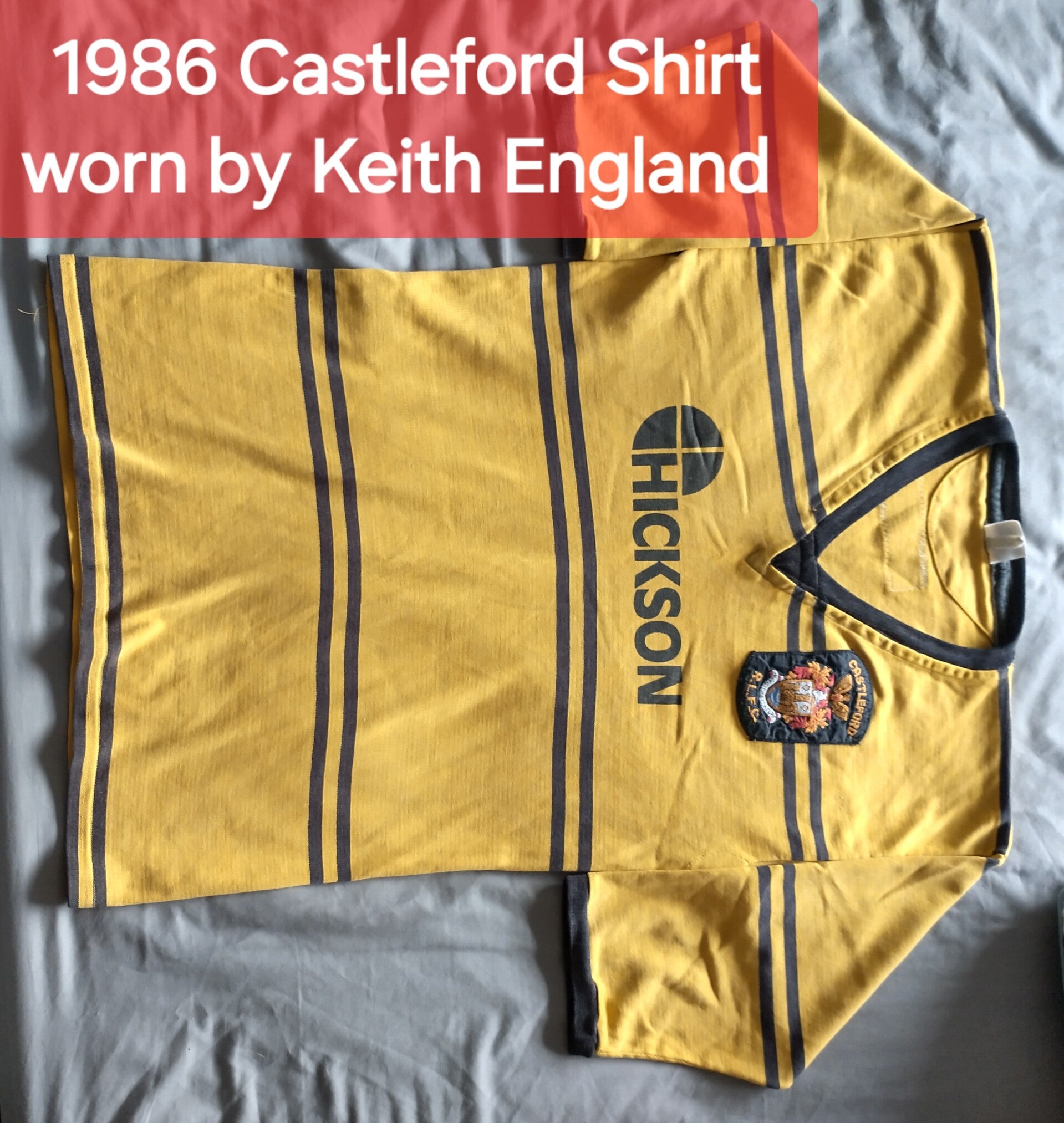 Game Worn Castleford shirt 1980's